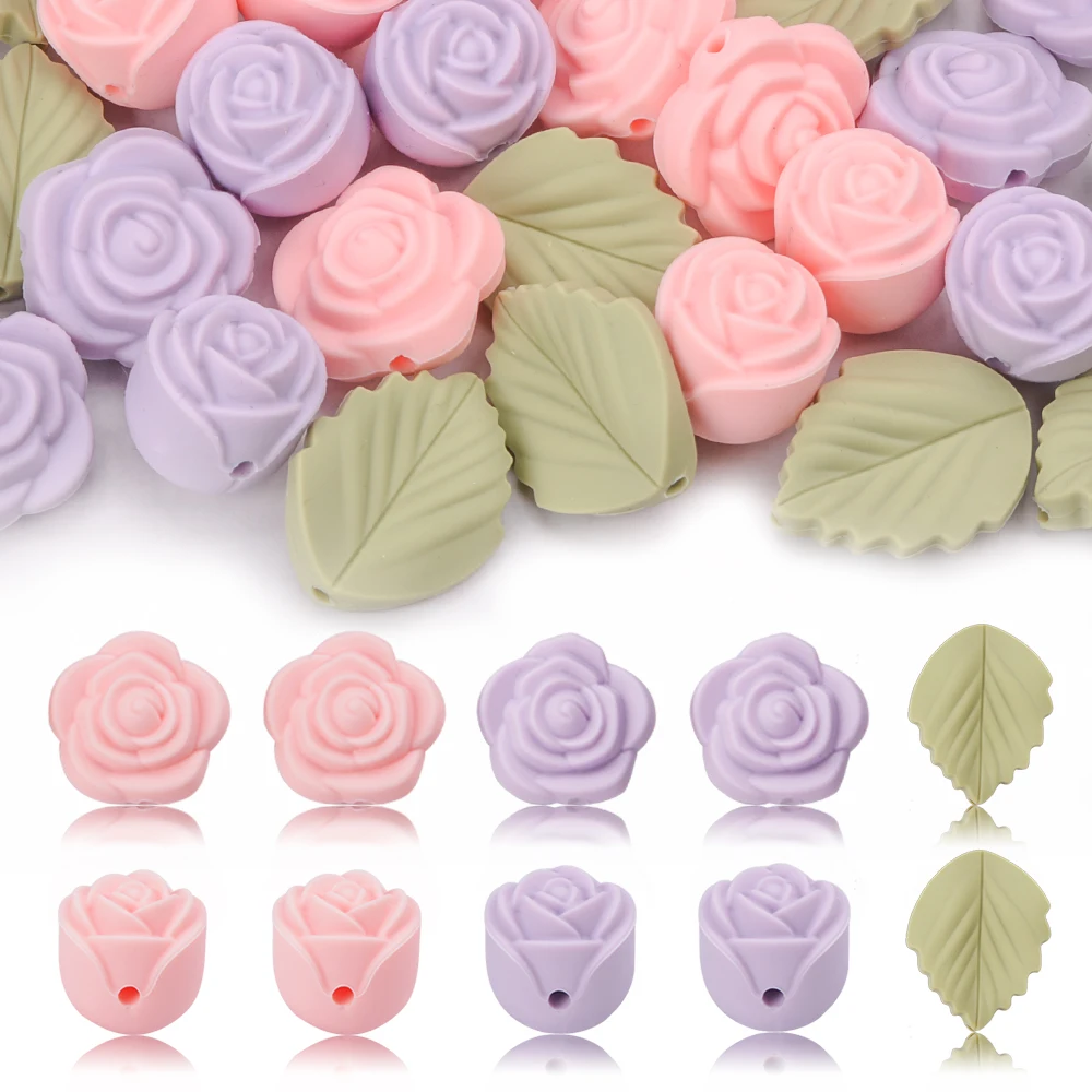 Baby Products Expo - LOFCA 30 adet gül silikon boncuk