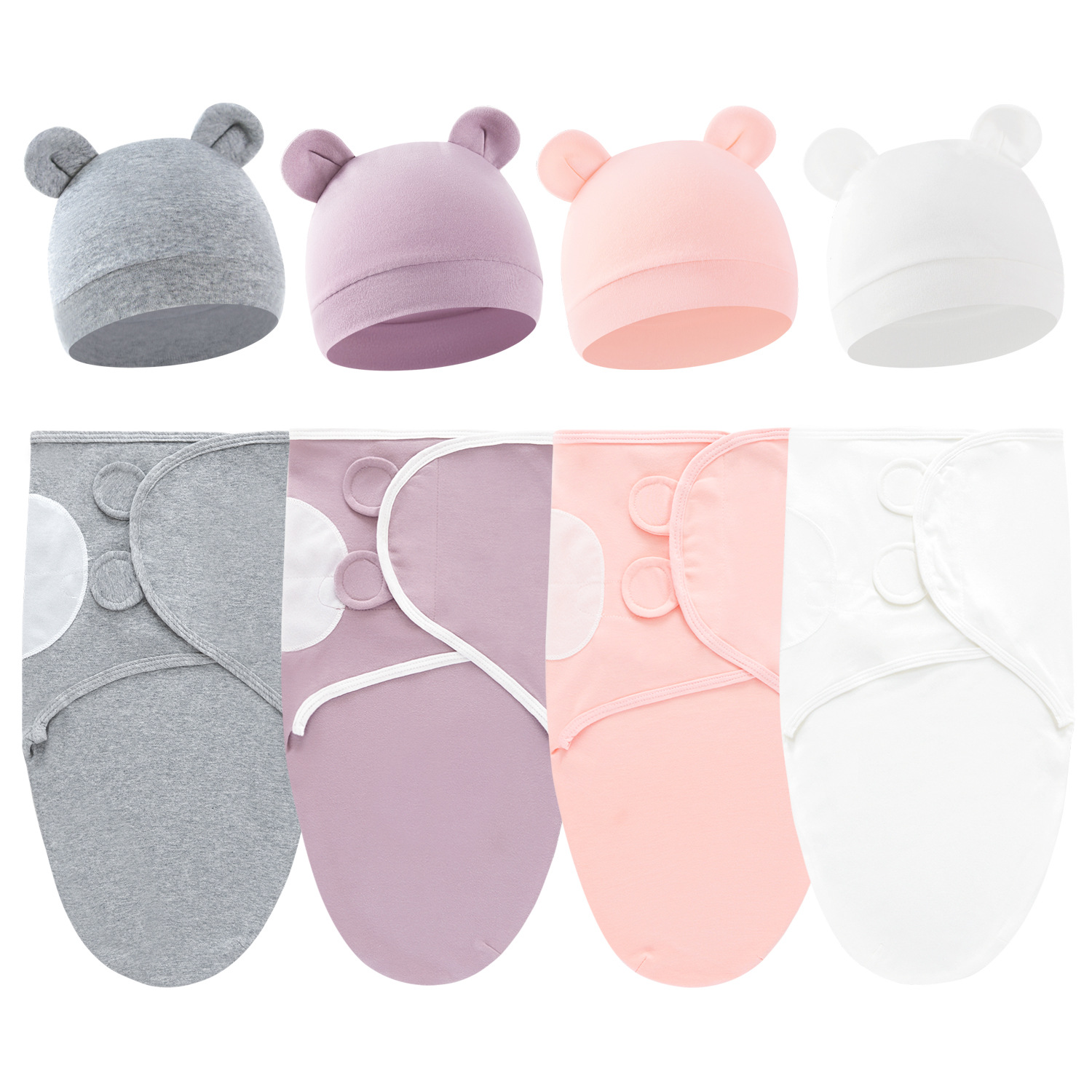 Baby Sleep Sack - Sevimli Ayı Pamuklu Yenidoğan Kundak Örtüsü