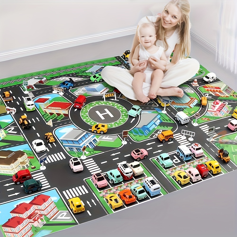 Play Mat - 1 adet, şehir trafik oyun matı,