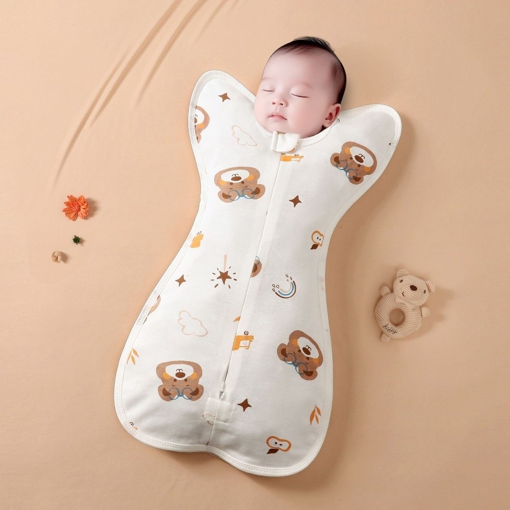 Baby Sleep Sack - Pamuklu Bebek Kundak Battaniyesi Anti-İrkilme Fermuarlı