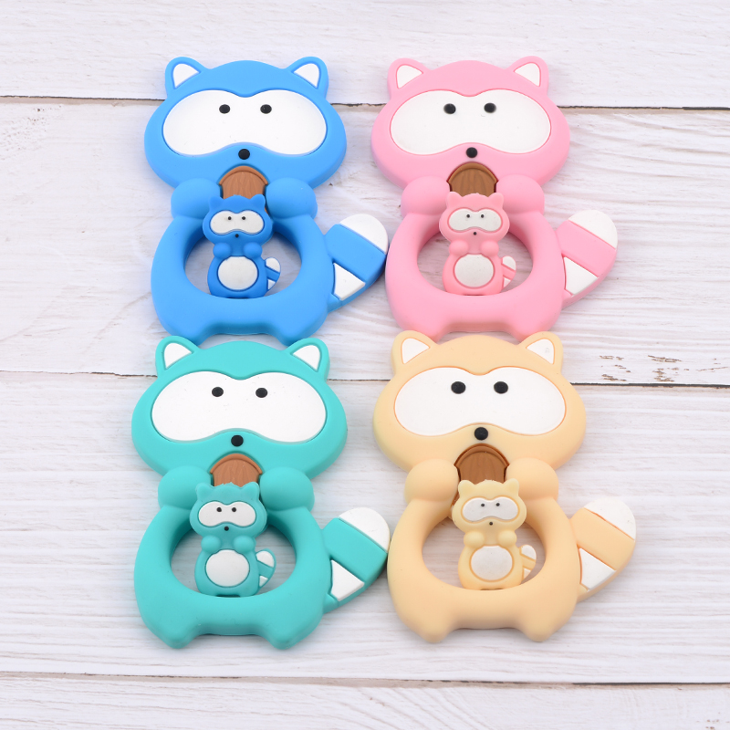 1 adet rakun silikon diş kaşıy - Baby Products Expo incelemesi ve fiyatı
